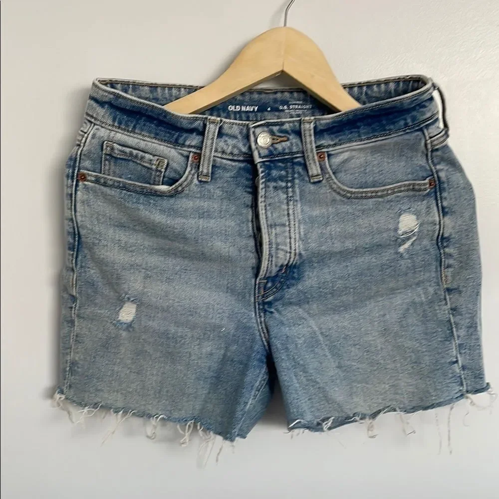 ❤️Old Navy Blue Jean Shorts with Frayed Hem